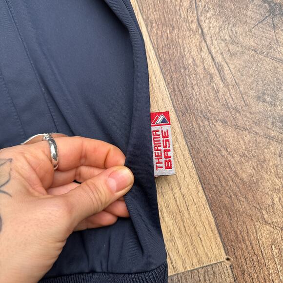 San Francisco Giants World Series Jacket Men's Large Blue Majestic Therma Base - Picture 6 of 11